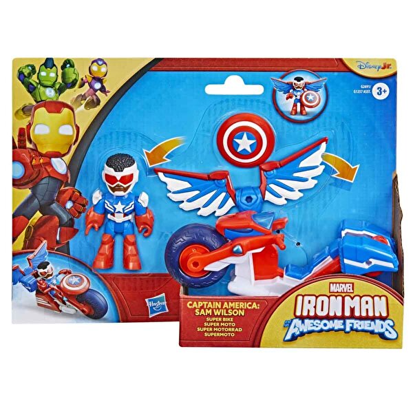 Marvel: Iron Man And His Awesome Friends Captain America Süper Motosiklet Aracı G2691