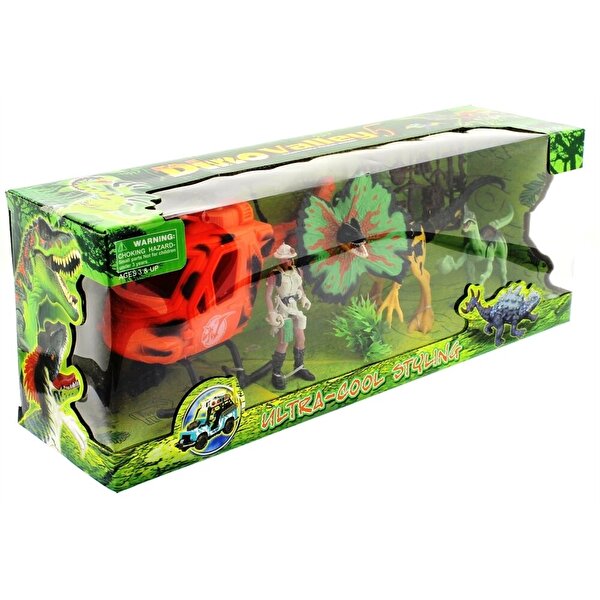 Dinozor Avcısı Helikopterli Oyun Seti D12460