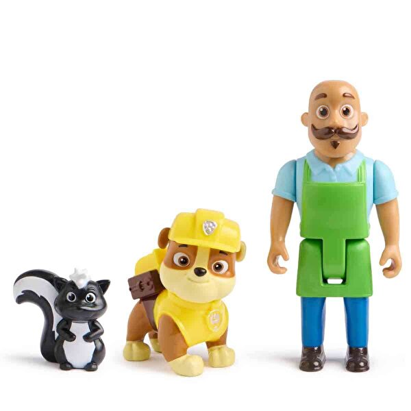Paw Patrol 3’lü Figür Seti Rubble Ve Mr. Porter