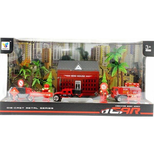 Aksesuarlı Metal İtfaiye Seti