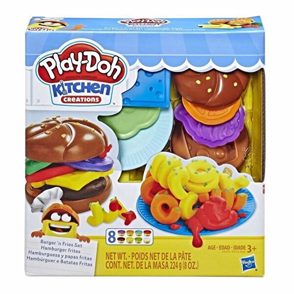 Play Doh Mutfak Atölyesi Hamburger ve Patates Kızartması Seti E5472