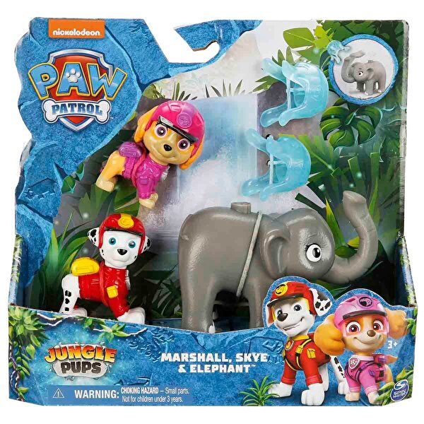 Paw Patrol Pups Jungle Kahramanlar Marshall Skye & Elephant