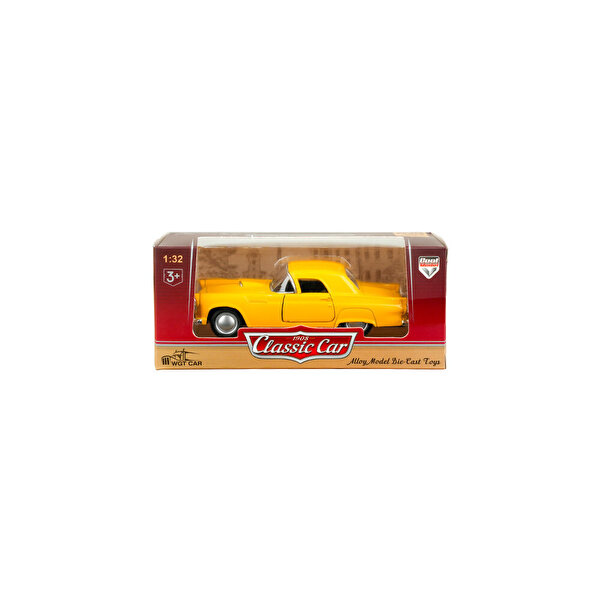 Die Cast 1:32 Klasik Çek Bırak Araba Sarı