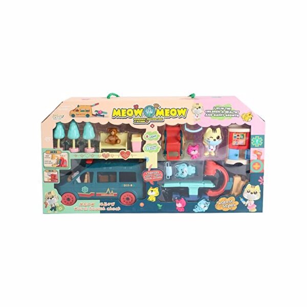 Meow Meow Yeşil Sesli Işıklı Ambulans Oyun Seti Seri 2