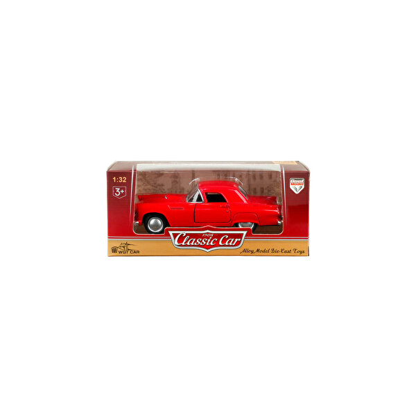 Die Cast 1:32 Klasik Çek Bırak Araba Kırmızı