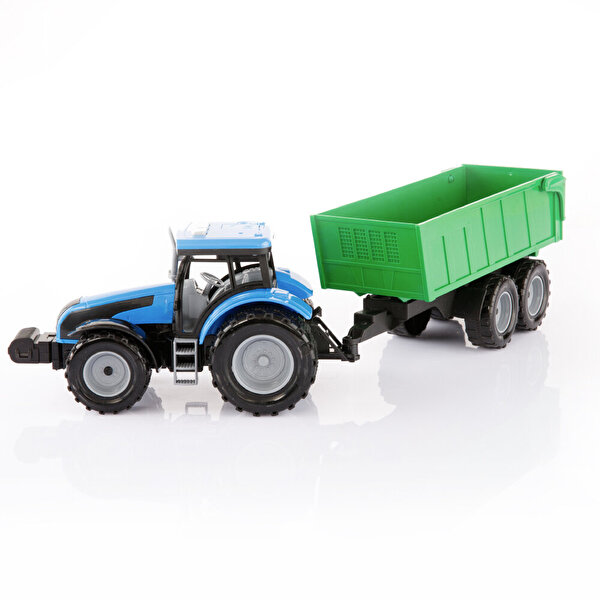 Römorklu Pilli Traktör Mavi