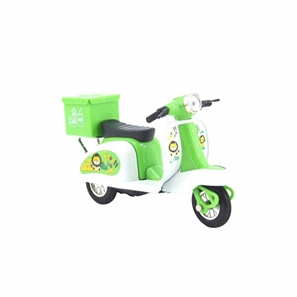 Kutulu Die Cast Yeşil Kurye Motor