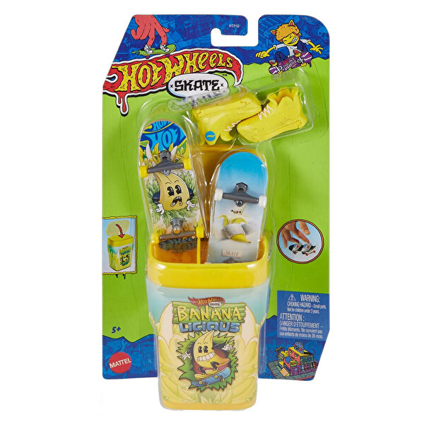 Hot Wheels Skate 2'li Parmak Kaykay ve Kutu Seti Banana Licious HVK79