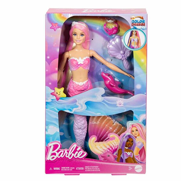 Barbie Renk Değiştiren Deniz Kızı ve Aksesuarları HRP97