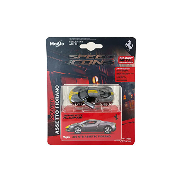 1:64 Speed Icons Koleksiyon Araçlar 296 Gtb Assetto Fiorano Gri