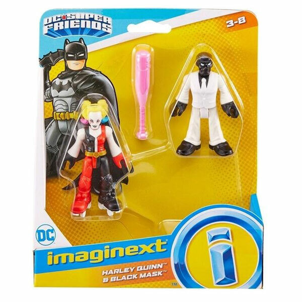 Imaginext DC Super Friends Aksiyon Figürleri Harley Quinn ve Black Mask GKJ67