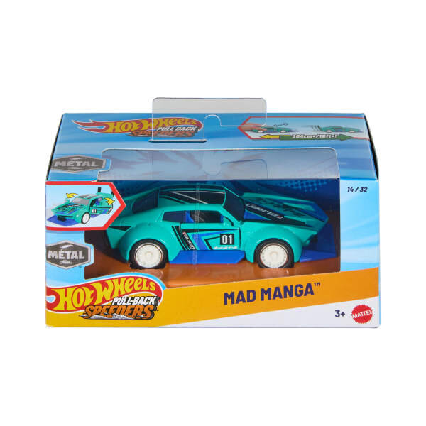 Hot Wheels Pull-Back Speeders 1:43 Arabalar Mad Manga JKR04