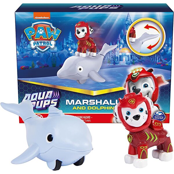 Paw Patrol Aqua Pups Rocky Sawfi̇sh Marshall And Dolphin