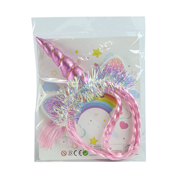 Unicorn Örgü Saçlı Taç