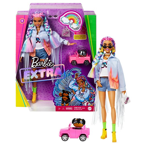 Barbie Extra Rengarenk Saçlar Bebeği GRN29