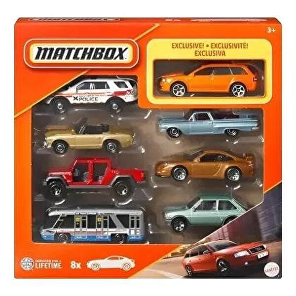 Matchbox 1:64 Ölçekli Metal 8'li Araba Seti JCT84