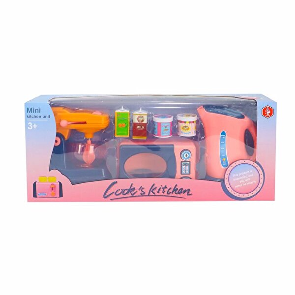 Pembe Mi̇krodalga. Kettle Ve Hamur Maki̇nesi̇ Mutfak Seti̇m