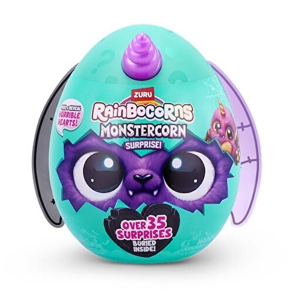 Rainbocorns Monstercorn Sürpriz Peluş Mor Boynuz