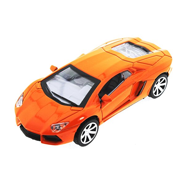 Diecast Sesli Işıklı Arabalar - Turuncu Lamborghini