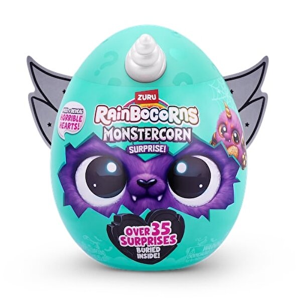 Rainbocorns Monstercorn Sürpriz Peluş Gri Boynuz