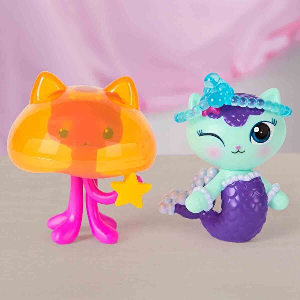 Gabby’s Dollhouse 2’li Figür Paketi Mercat ve Kitty Jellyfish