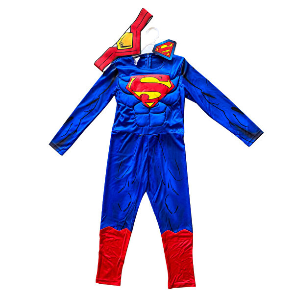 Superman Kaslı Kostüm 7-9 Yaş