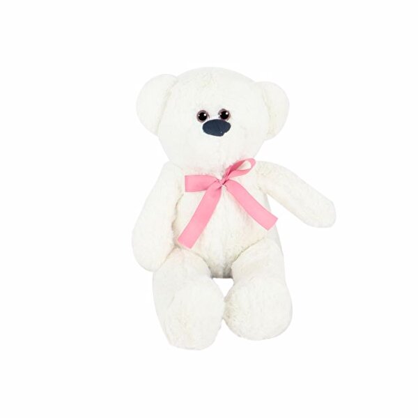 Büyük Kurdelalı Beyaz Ayı 50 Cm