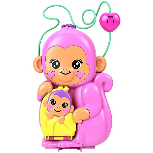 Polly Pocket Çanta Olabilen Micro Oyun Setleri Momma Monkey And Baby HPW04