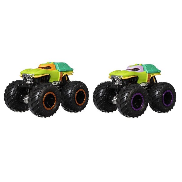 Hot Wheels Monster Trucks Güçlü İkili 1:64 Arabalar Michelangelo vs Donatello HNX31