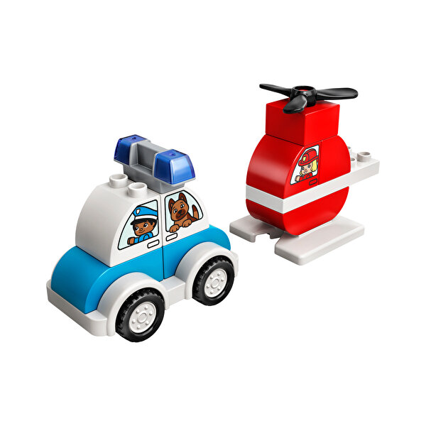 LEGO Duplo İtfaiye Helikopteri ve Polis Arabası V29 10957