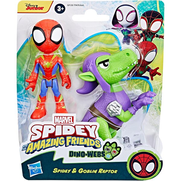 Spidey And His Amazing Friends Dino Webs Spidey & Goblin Raptor G0120