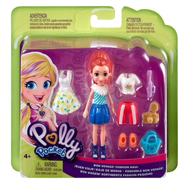 Polly Pocket ve Moda Aksesuarları Seti Turuncu Saçlı GFT91