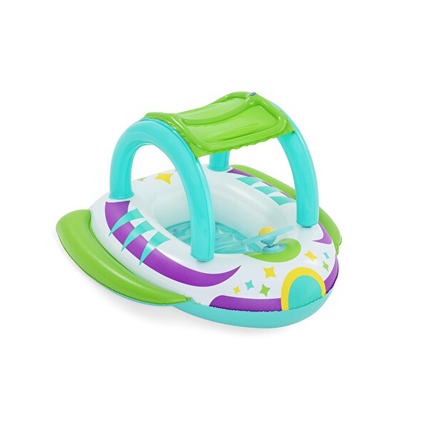 Güneş Korumalı Çatılı Çocuk Şişme Bot