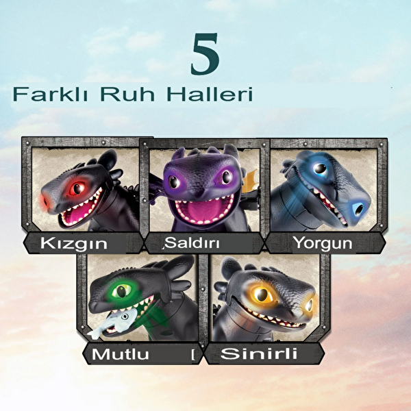 Sesli ve Işıklı Ejderhanı Nasıl Eğitirsin İnteraktif Toothless Dişsiz Figür
