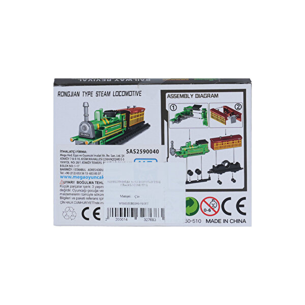Railway Revival Classic Collection Maket Tren Seti Rongjian Type Steam Locomotive
