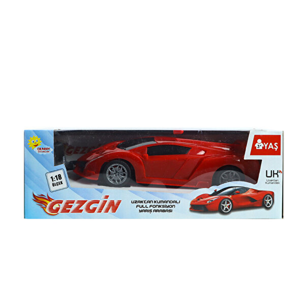 1:18 Pilli Uzaktan Kumandalı Full Fonksiyon Kırmızı Gezgin Araba
