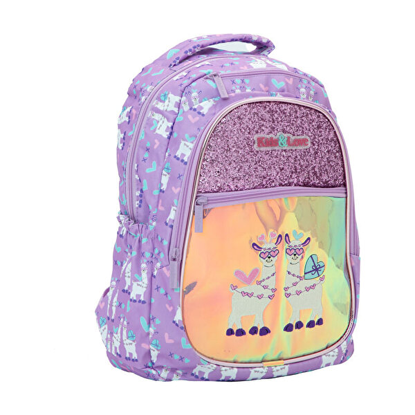 Kaukko Kids Love Aynalı & Taşlı Lama Sırt Çantası