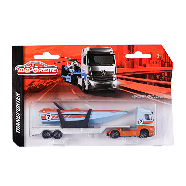 Majorette Transporter Serisi Mercedes Benz Actros Tekne Taşıyıcı