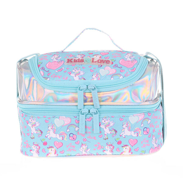 Kaukko Kids&Love Aynalı Taşlı Unicorn Termos Beslenme Çantası