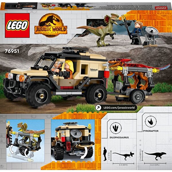 LEGO Jurassic World Pyroraptor ve Dilophosaurus Nakliyesi 76951
