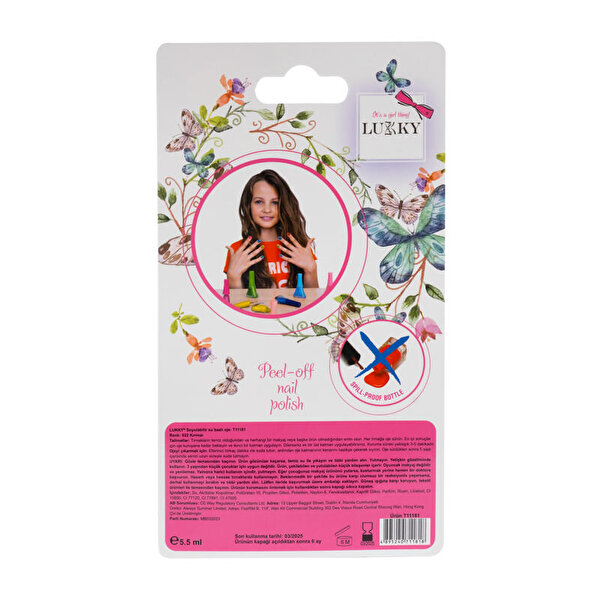 Lukky Soyulabilir Oje Kırmızı 022