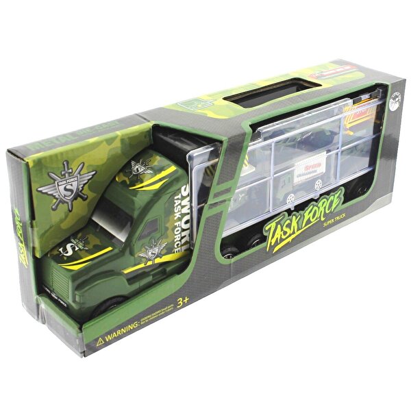 Taşınabilir Die Cast Metal Araçlı Askeri Kamyon BA 139D