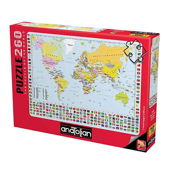 Anatolian 260 Parça Puzzle Dünya Haritası
