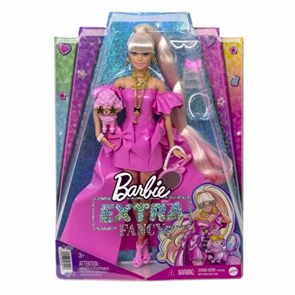 Barbie Extra Fancy Pembe Kostümlü Bebek HHN12
