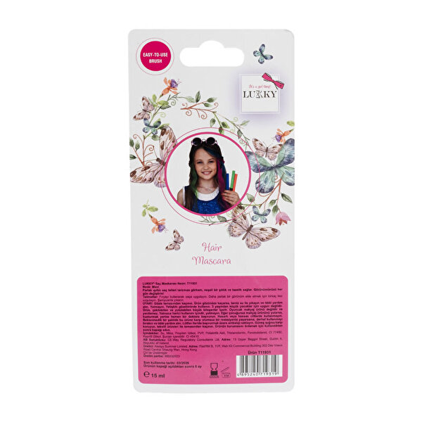 Lukky Saç Boyama Maskarası Neon Mavi