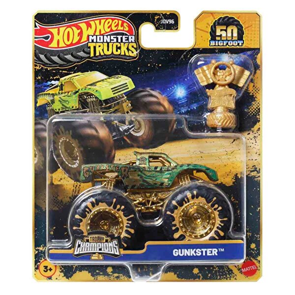 Hot Wheels Monster Trucks Bigfoot Trophy Şampiyonları Gunkster JDV99