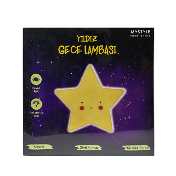 MyStyle Gece Lambaları Pembe Renkli Oda Işığı Yıldız