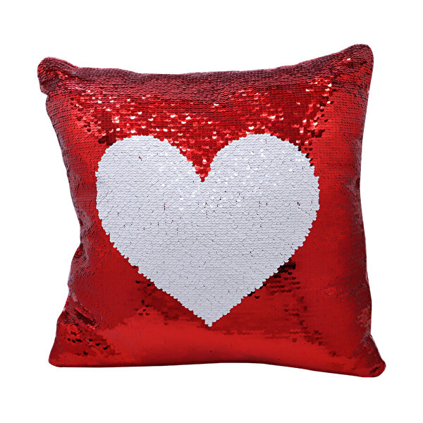 Pullu Yastıklar Kalpli Kare 45 cm.