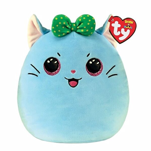 TY Kirra Fiyonklu Mavi Kedi Squishy 35 Cm
