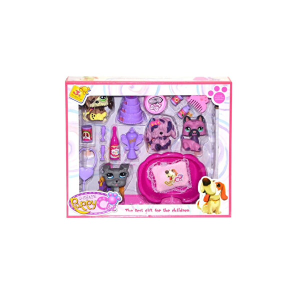 Kutuda 4'lü Mor Köpek Miniş Seti